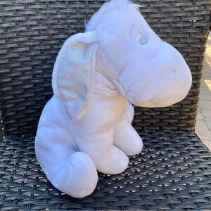 Disney Store Snowflake Pals Eeyore White Silver Plush Stuffed Animal Toy 12"